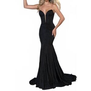 NEW RACHEL ALLAN shimmer gown in black